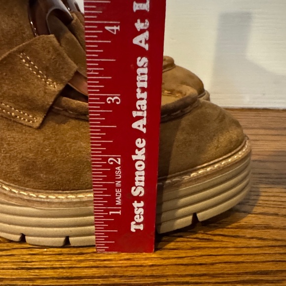 Stylish Tan Suede Loafers with Chunky Heel - Picture 8 of 11